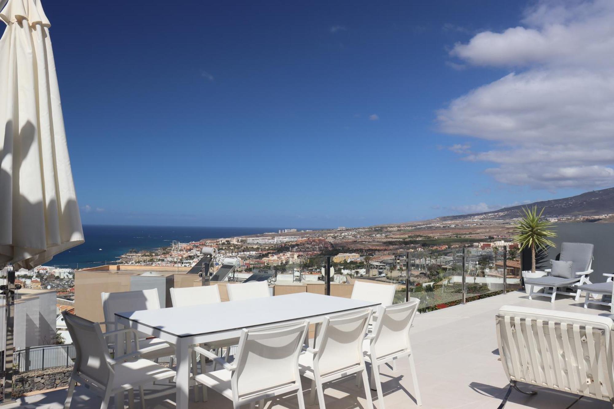 Azure Sky Villa - Panoramic Ocean View, Luxury, San Eugenio Costa Adeje  Eksteriør bilde